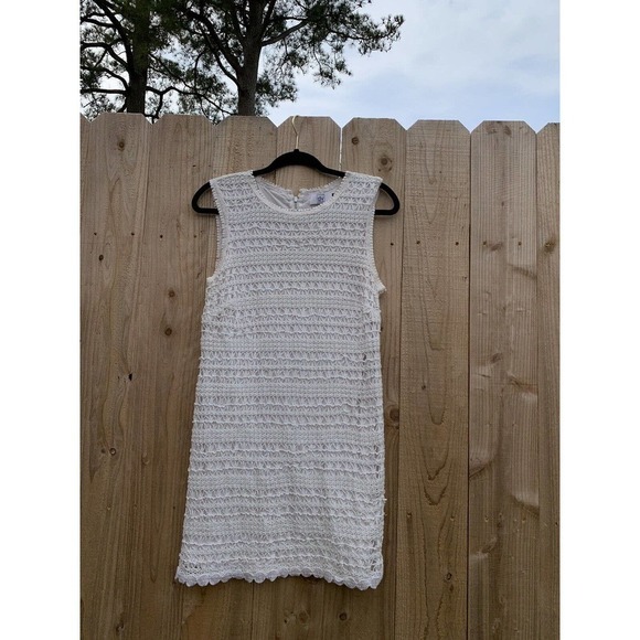 Dolce Vita Size Large Crochet Lace Dress Fully Lined Summer Beach Knit Spring - Picture 2 of 6